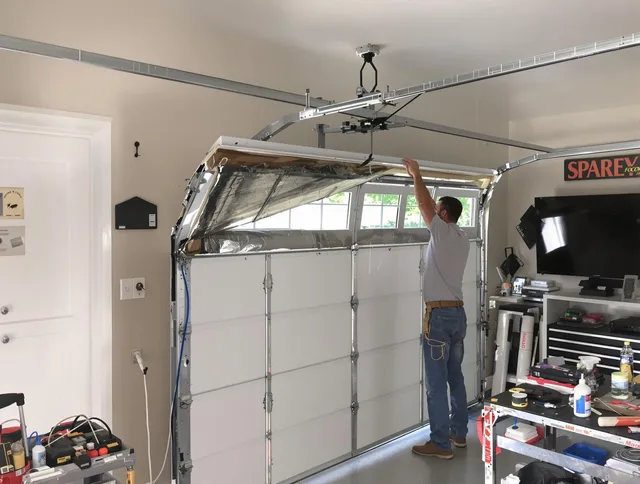 Garage door section replacement by Parma Heights Garage Door Repair in Parma Heights