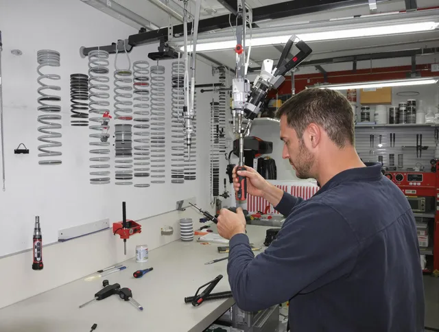 Parma Heights Garage Door Repair safety certified technician performing precision spring replacement in Parma Heights